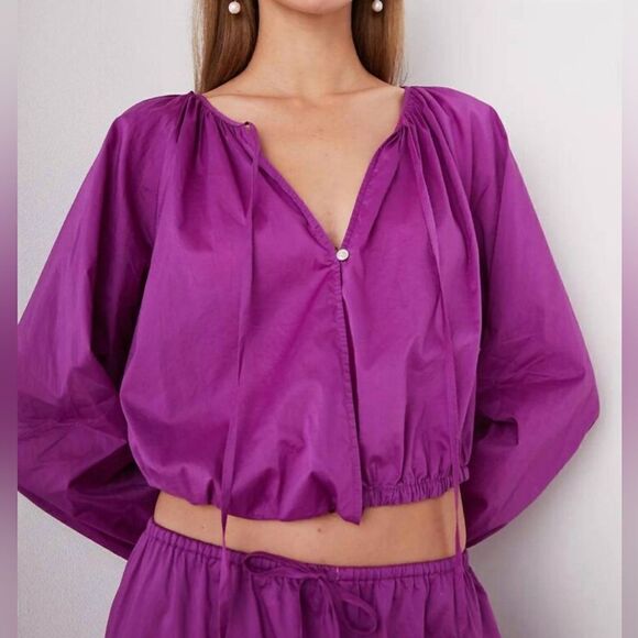NWOT Rails Katia Lonf Sleeve Top in Berry - Picture 1 of 7